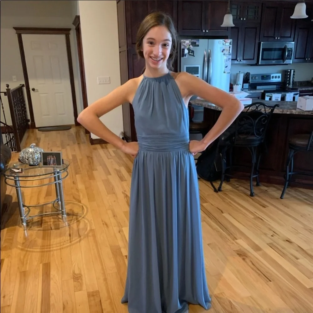 Bill Levkoff chiffon dress in Slate - Picture 5 of 5